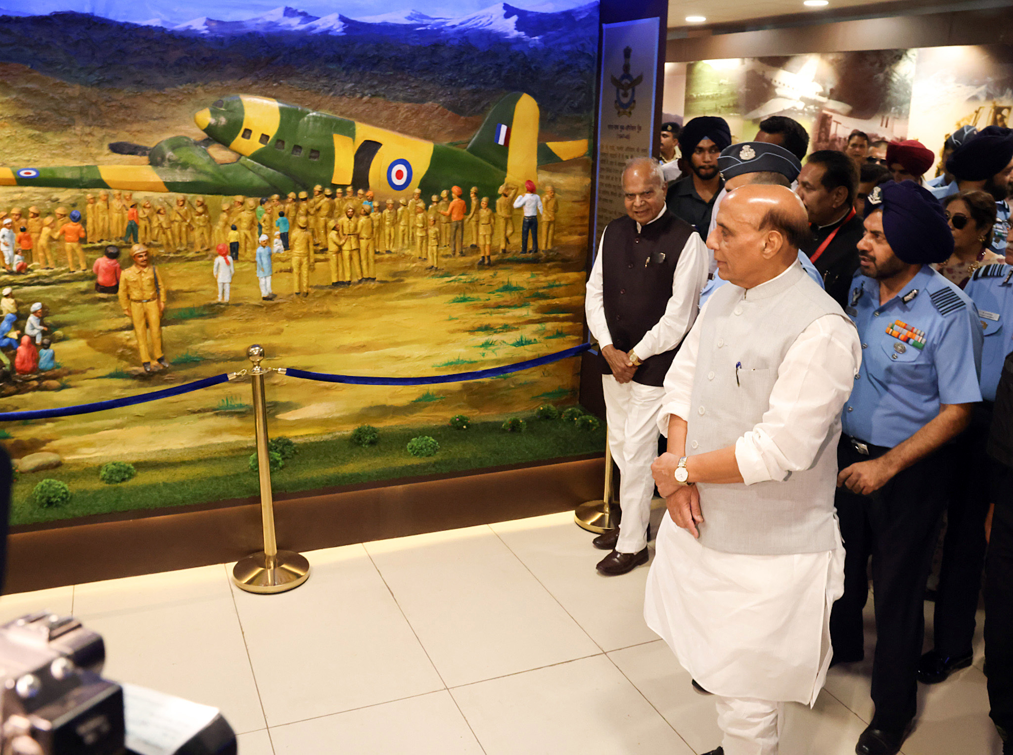 Defence Minister Rajnath visits Air Force Heritage Centre