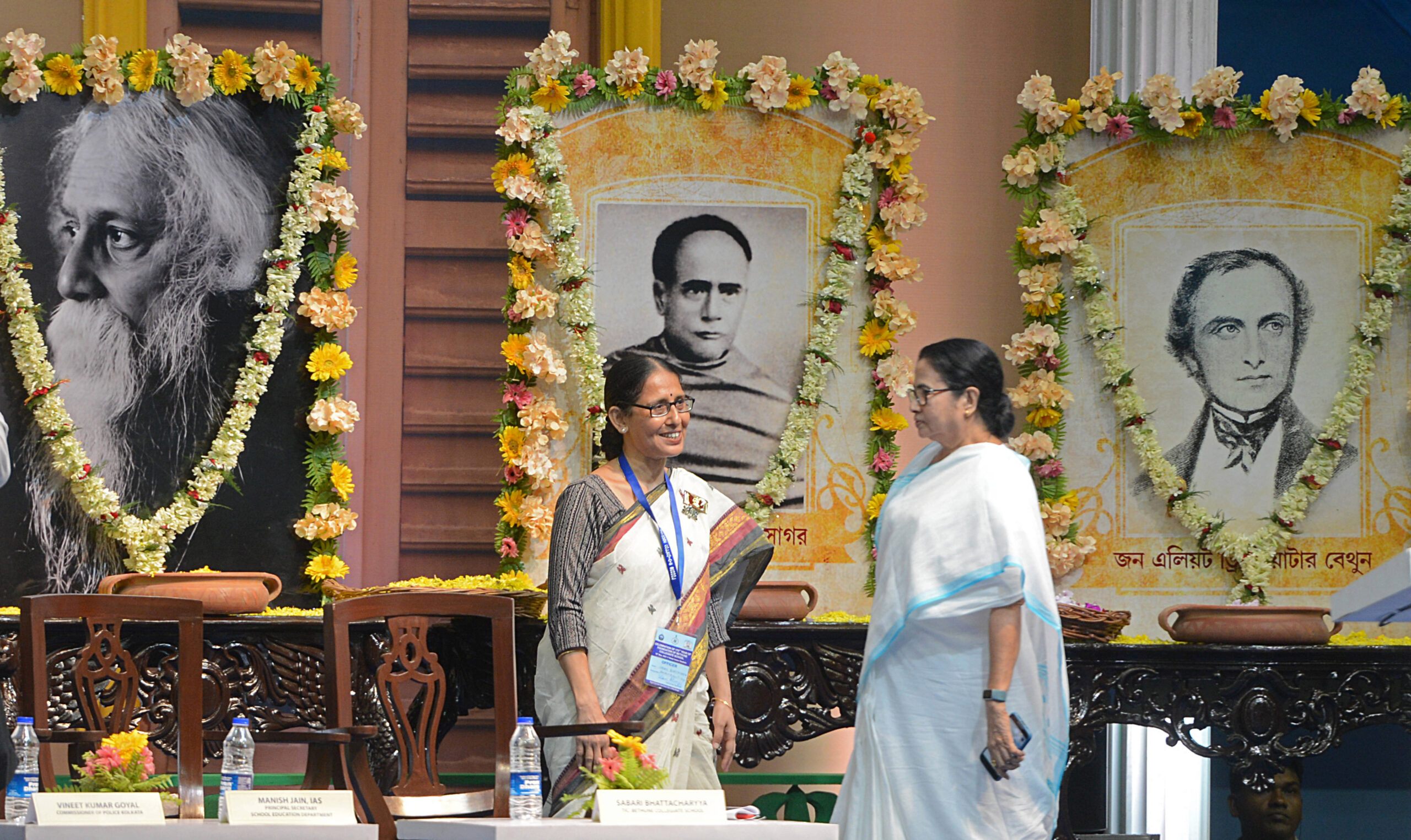 Mamata Banerjee during the 175th anniversary celebration of Bethune Collegiate School.