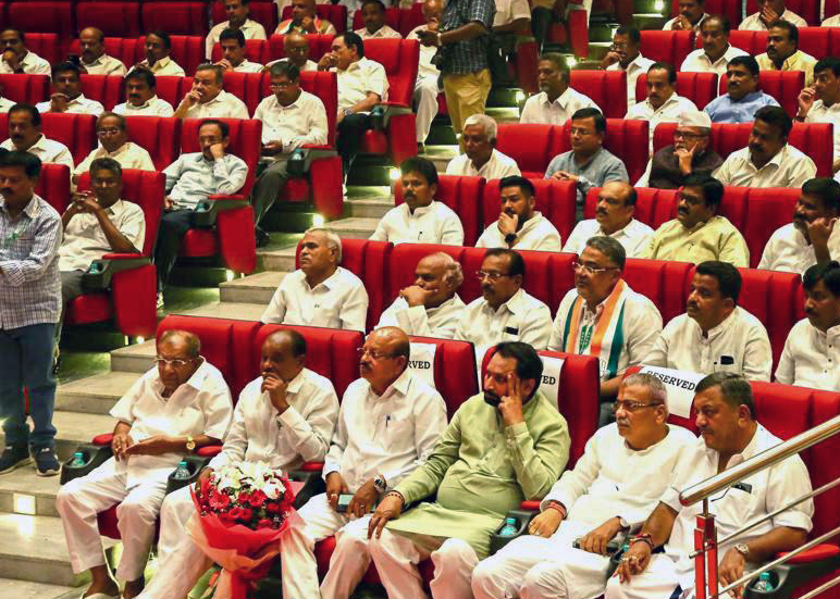 Congress MLAs at the state Congress Legislative Party (CLP) meeting