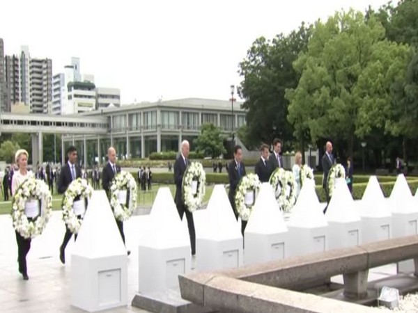 G7 leaders lay wreaths at Hiroshima Peace Memorial Park in Japan