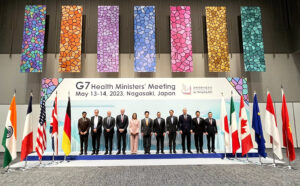 Mansukh Mandaviya speaks at the G7 Health Ministerial Meeting on Japan’s Health Innovation.