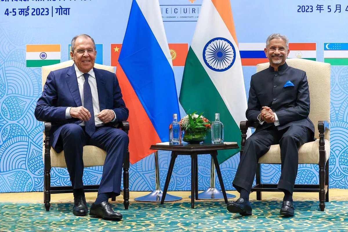 EAM S Jaishankar and Russian Foreign Minister Sergey Lavrov talk on Sidelines of SCO meeting