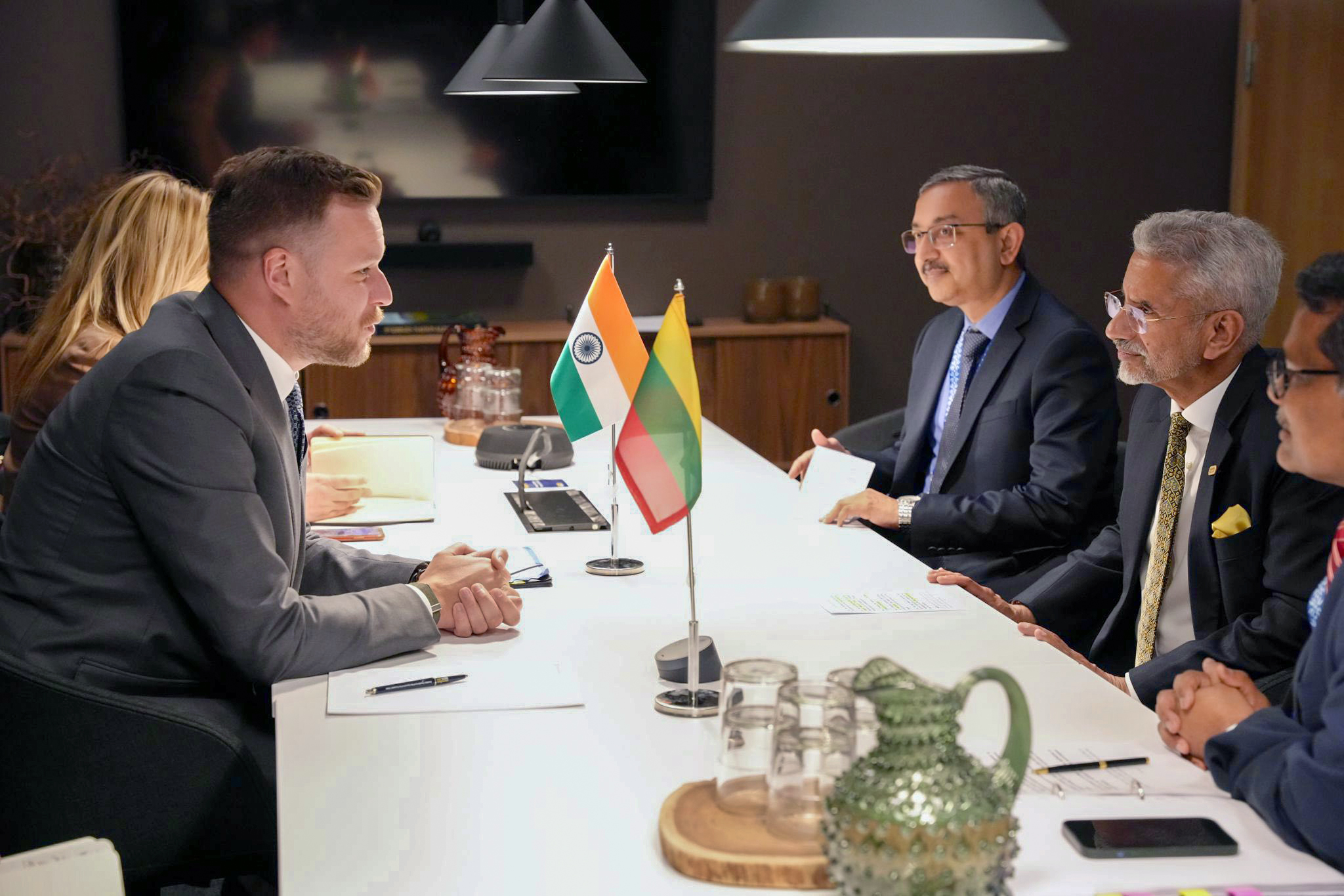 S Jaishankar meets with Gabrielius Landsbergi