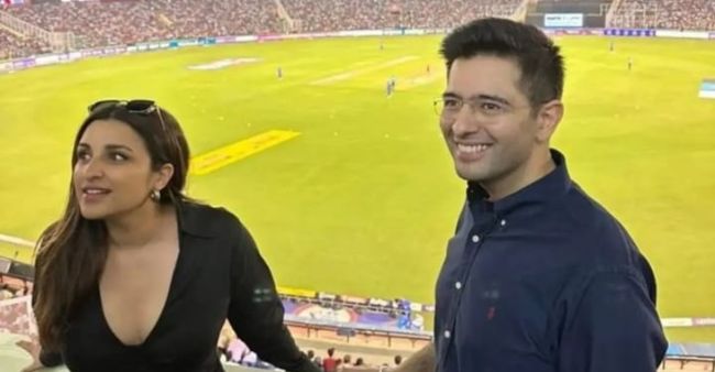 Parineeti Chopra and Raghav Chadha watch a IPL match together in Mohali; Here’s how the crowd made actress blush