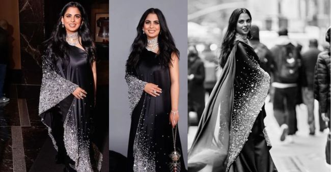 Met Gala 2023: Mukesh Ambani’s daughter Isha Ambani ditches gown for a reimagined satin saree