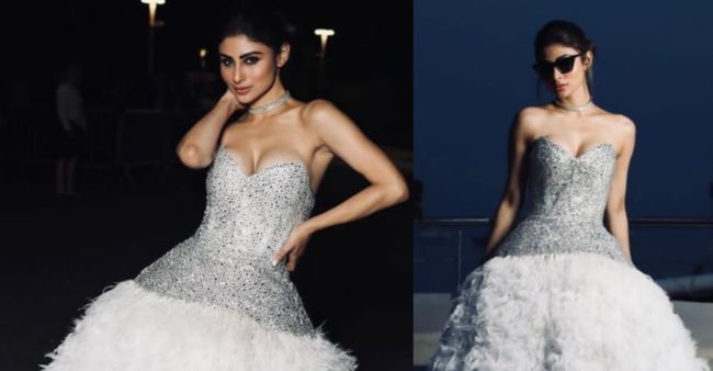 Cannes 2023: Mouni Roy Turns Cinderella In White Ivory Gown