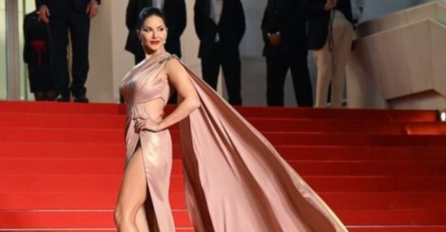 Cannes 2023: Sunny Leone Steals The Show In Sexy Gown With Risky Thigh-High Slit