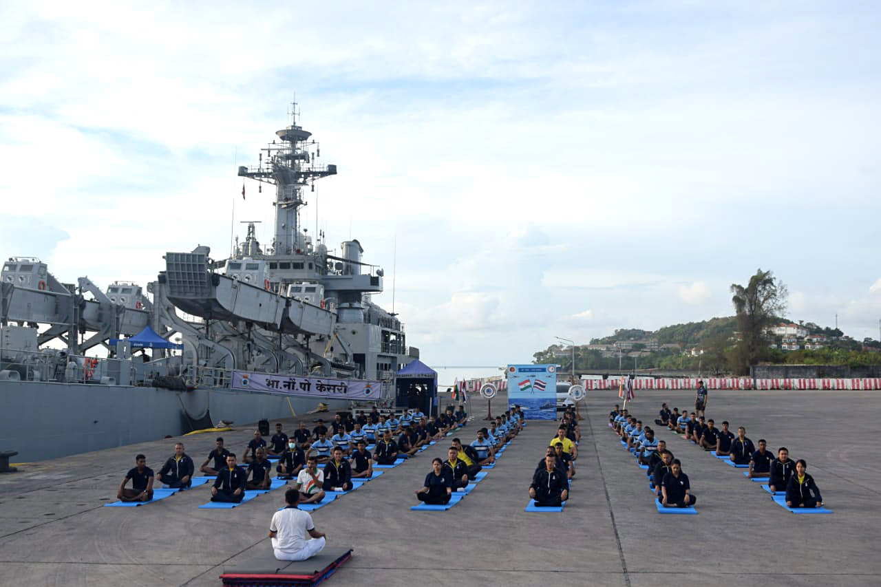 INS ‘Kesari’ and HTMS ‘Saiburi’ along with Maritime Patrol Aircraft from both navies participated in CORPAT