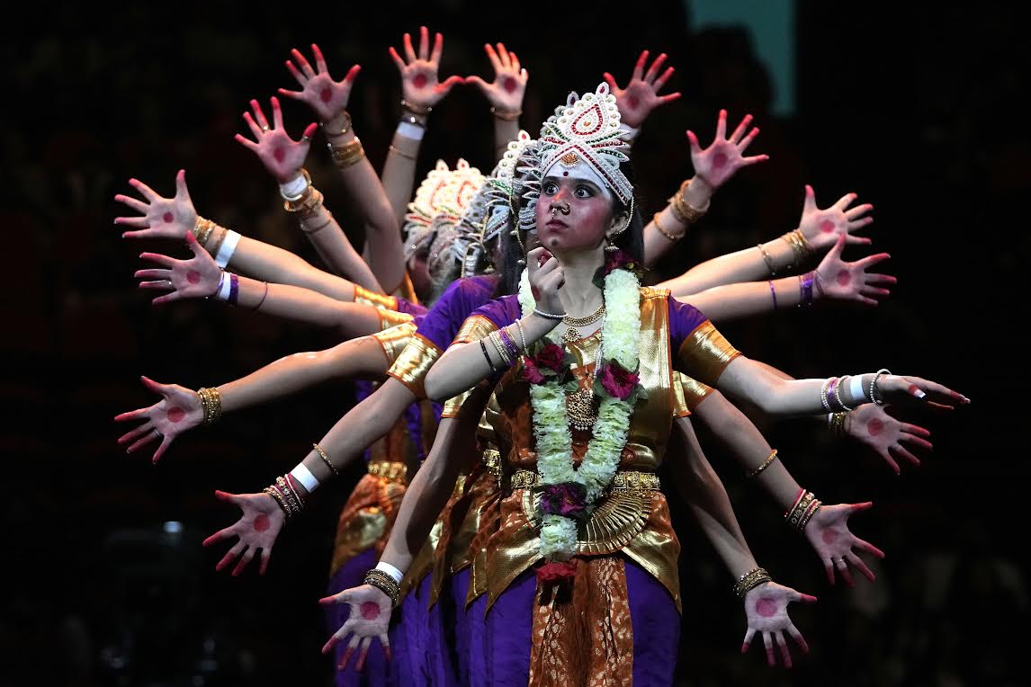 Dancers perform ahead of Indian Prime Minister Narendra Modi’s arrival to attend an Indian community event at Qudos Bank Arena in Sydney, Australia, Tuesday, May 23, 2023