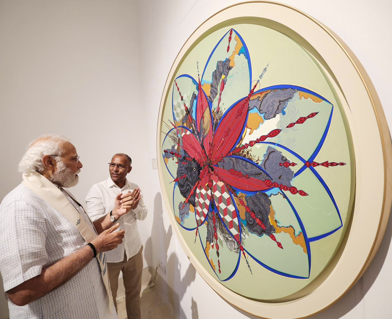 PM Narendra Modi visits an exhibition ‘Jana Shakti’