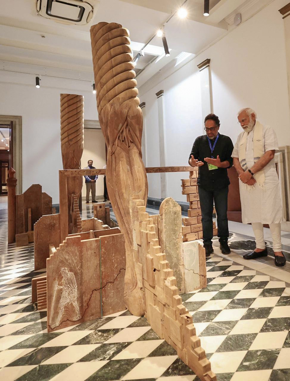 PM Narendra Modi visits an exhibition ‘Jana Shakti’