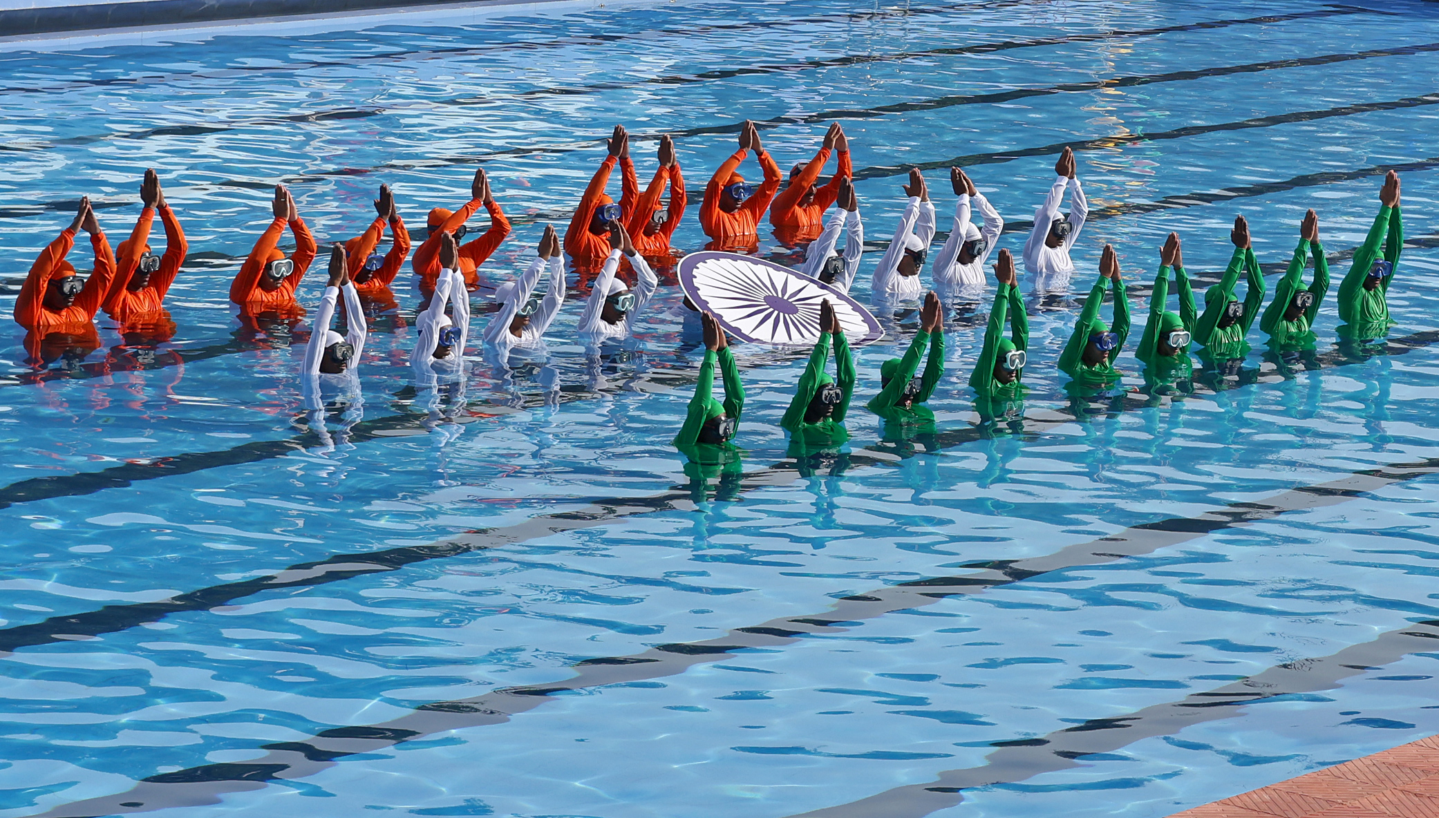 Underwater Yoga performance organized at Military Station, Pangode