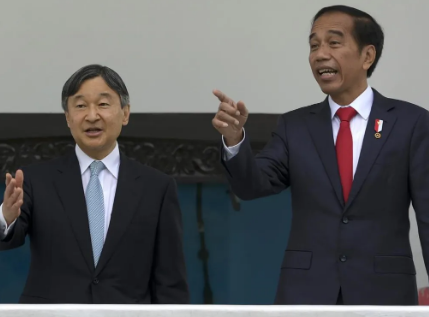 Japanese emperor’s 1st foreign trip, meets Indonesian president