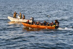 Five African migrants dead, dozens missing as three boats collide