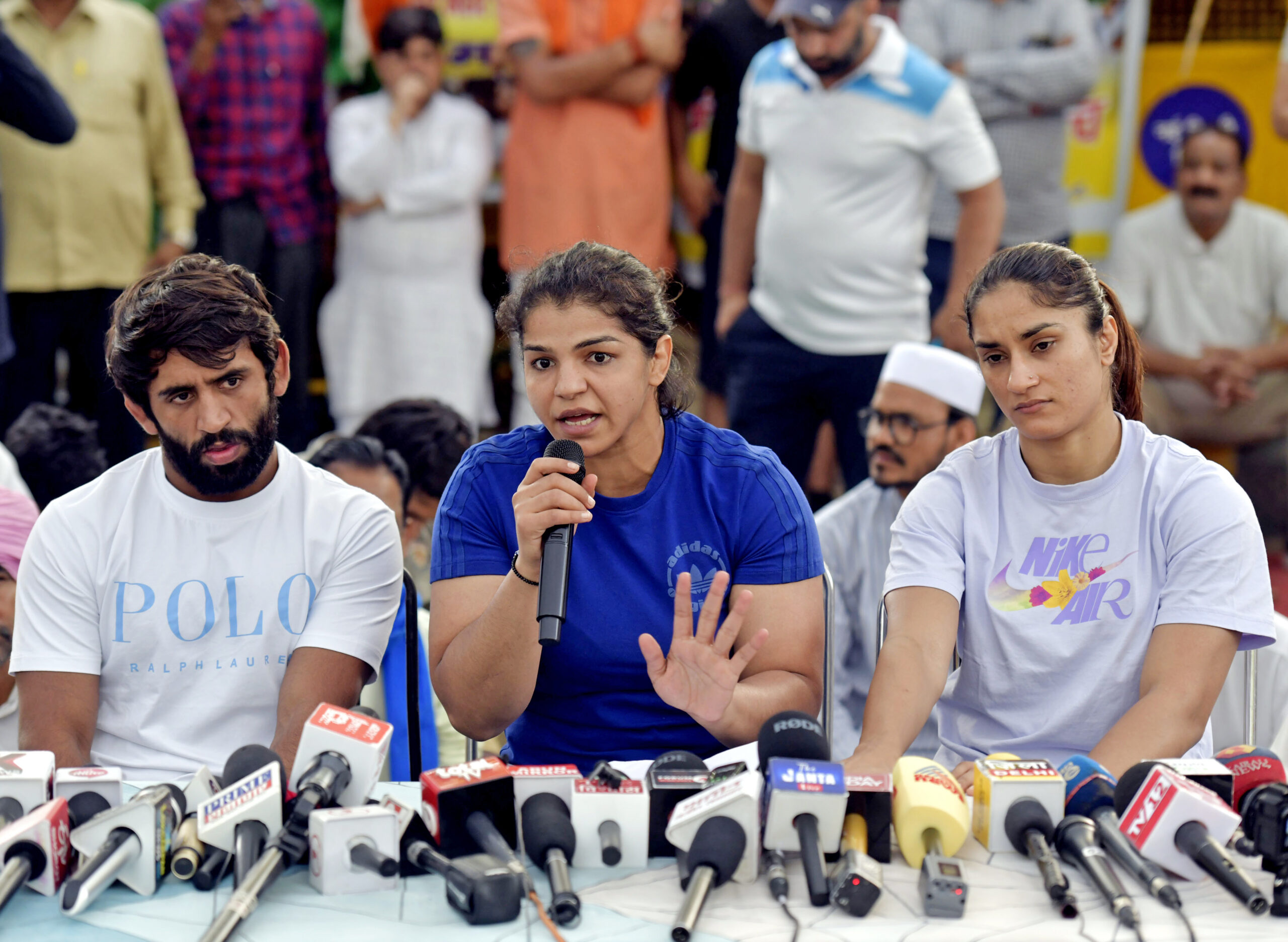 “Fight will continue in court, not on roads”: Wrestlers’ protest against WFI president