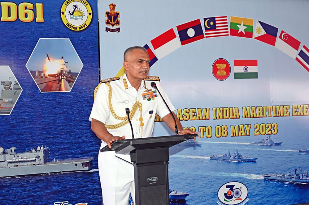 Indian Navy chief in Vietnam for handing over of indigenous missile corvette today