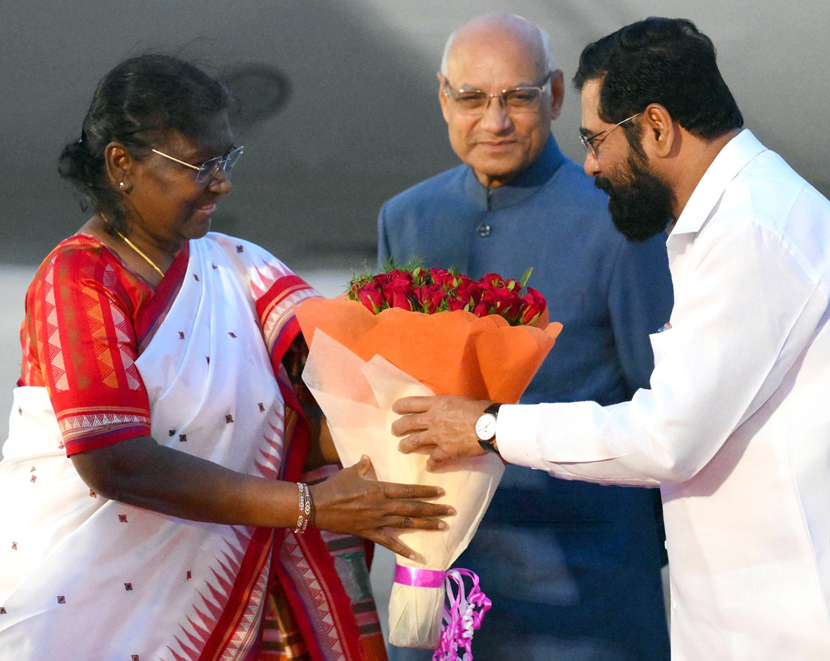 President Droupadi Murmu arrives in Nagpur