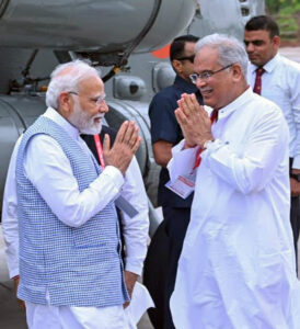 Prime Minister Modi arrives in Chhattisgarh’s Raipur to dedicate projects