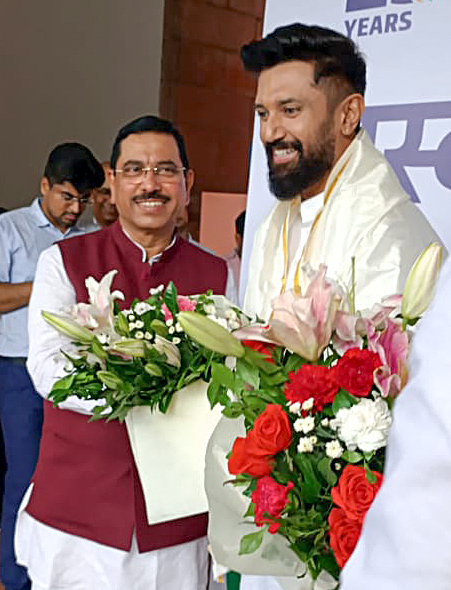 NDA meeting updates: Lok Janshakti Party chief Chirag Paswan being welcomed