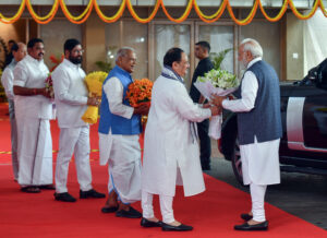 PM Narendra Modi arrives to attend the NDA meeting