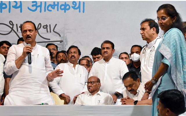 Ajit Pawar and others visit Sharad Pawar, propose to keep party united