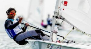 Nethra Kumanan finish 22nd 2024 Olympics sailing test event