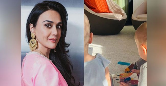 Preity Zinta Drops Adorable Picture Of Kids Jai, Gia From Their Mundan Ceremony In Los Angeles