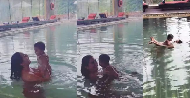Watch: Sara Ali Khan Enjoys Pool Time With A Baby