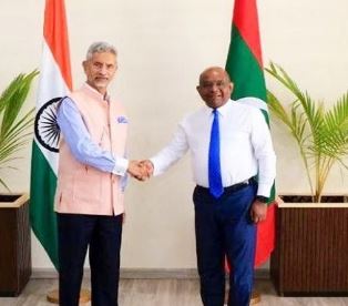 Jaishankar discusses bilateral issues with Maldivian president Abdullah Shahid