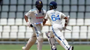 Rohit & Jaiswal fifties drive India’s strong start