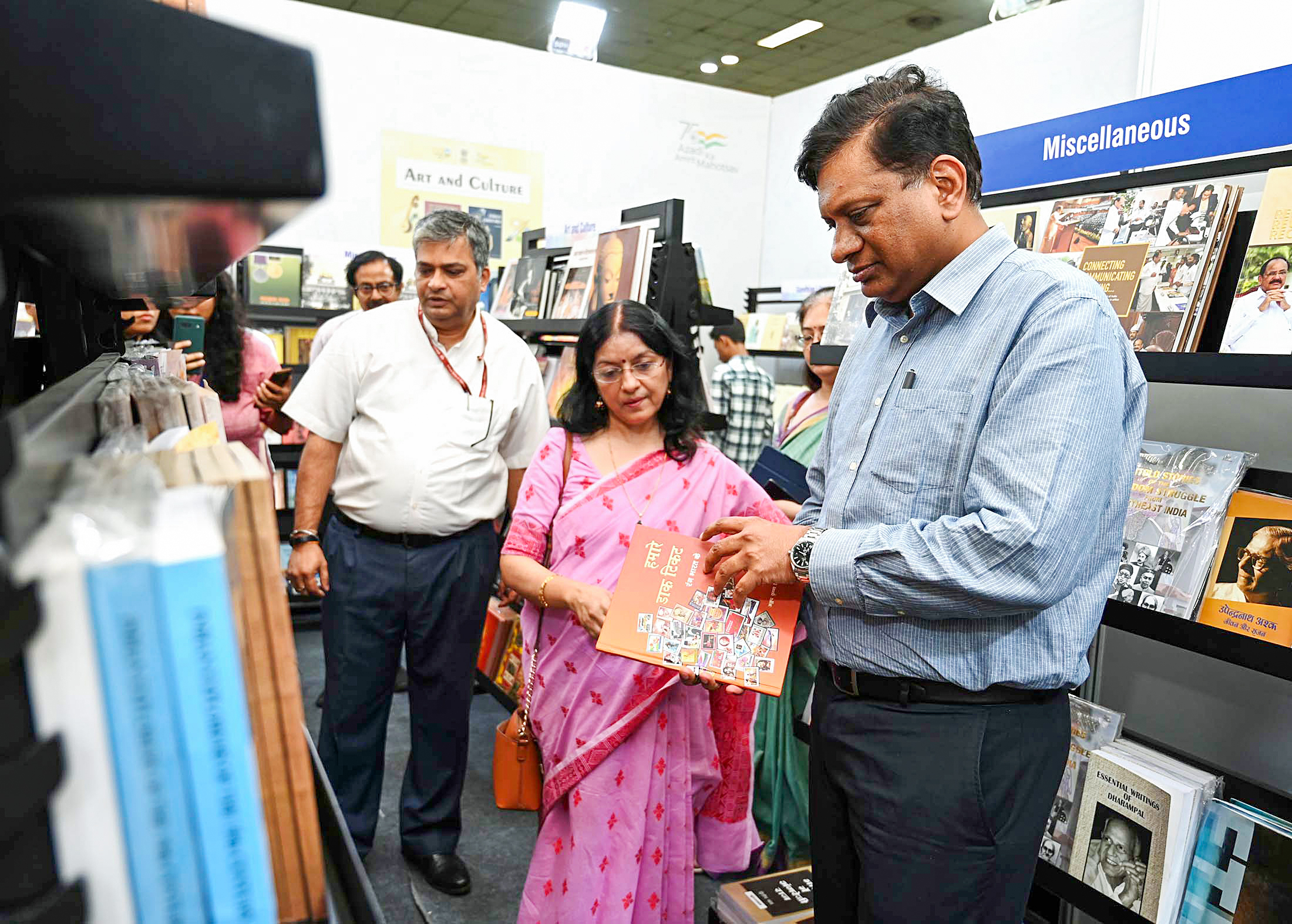 Union Ministry of Information and Broadcasting Apurva Chandra visits the Delhi Book fair at Pragati Maidan, in New Delhi