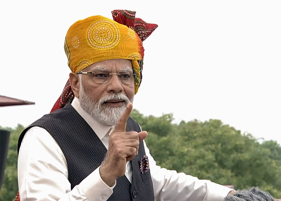 Narendra Modi addresses the nation from the ramparts of Red Fort