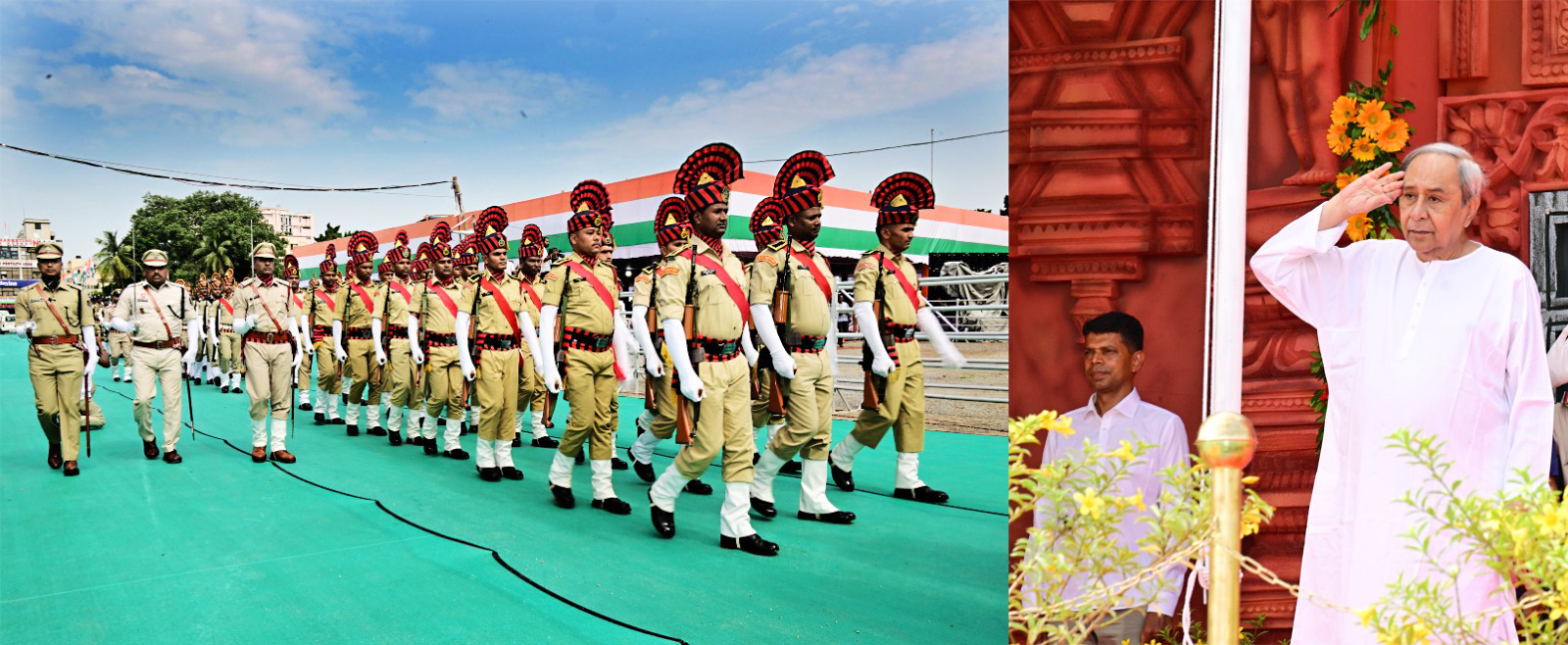 Naveen Patnaik during the 77th Independence Day