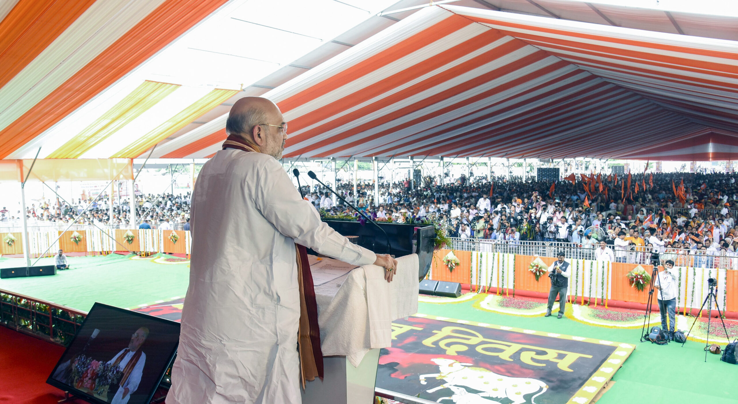 Amit Shah during the inauguration of ‘Hindu Gaurav Diwas’