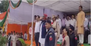 RS MP unfurls tricolour at Ambala Cantt.