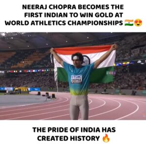 PM Modi congratulates Neeraj Chopra for winning gold in World Athletics C’ships