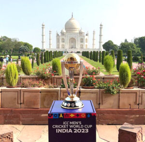 ICC Cricket World Cup trophy reaches Taj Mahal