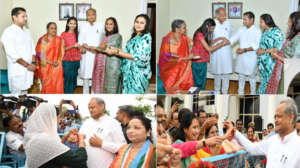 Beneficiaries thanked CM Gehlot by tying Rakhi