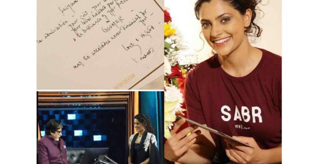 Saiyami Kher Shares Picture Of Handwritten Letter From Amitabh Bachchan