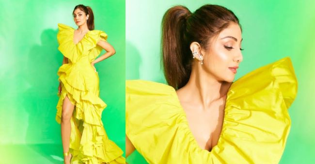 Shilpa Shetty Kundra Carried A vibrant Yellow Gown To Pure Perfection
