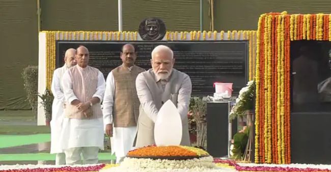 PM Modi pays tributes to Vajpayee on his death anniversary