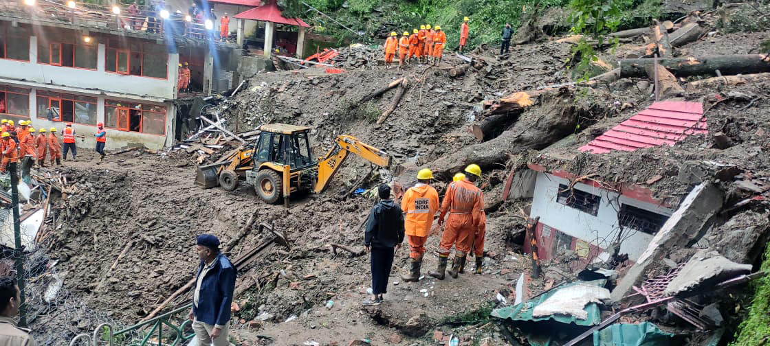 NDRF continues search and rescue operations in Shimla’s landslide-hit Summer Hill