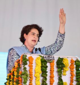 Priyanka Gandhi hails Gehlot Govt, criticizes BJP’s Hindutva stance