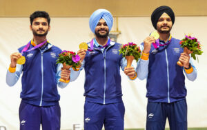 Indian men’s 10m air pistol team clinches gold at Asian Games