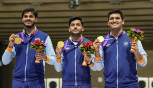 Indian 10m air rifle team clinches gold, Aishwary secures bronze