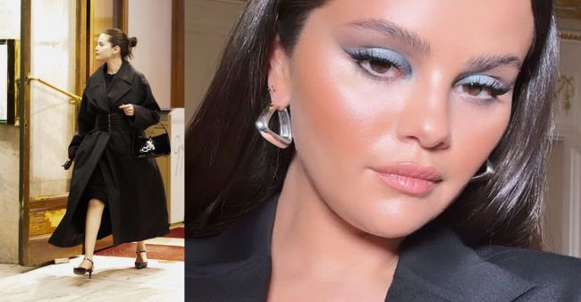 Selena Gomez Rocks All-Black Look In Paris
