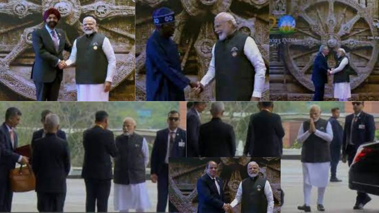 PM Modi welcomes G20 leaders, Delegation heads at Bharat Mandapam