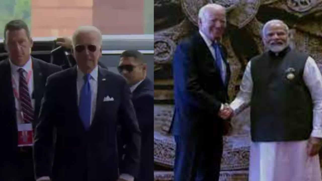 G20 Summit: PM Modi greets US President Joe Biden at Bharat Mandapam