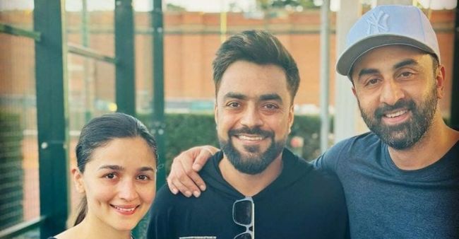 Afghan Cricketer Rashid Khan Meets Ranbir Kapoor And Alia Bhatt In NYC 