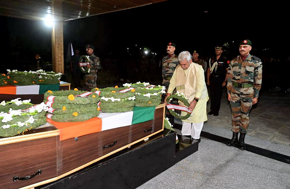 J-K encounter : Mortal remains of Major Aashish Dhonchak, brought to his Panipat residence